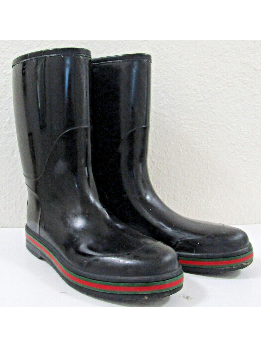 Gucci Black Monogram Rubber Rain Boots Rubber Boots Gucci Size 11 US Size 11 1/2